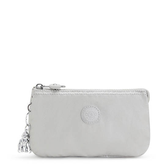 Kipling Creativity Large Metallic Påse Silver | SE 1502RV